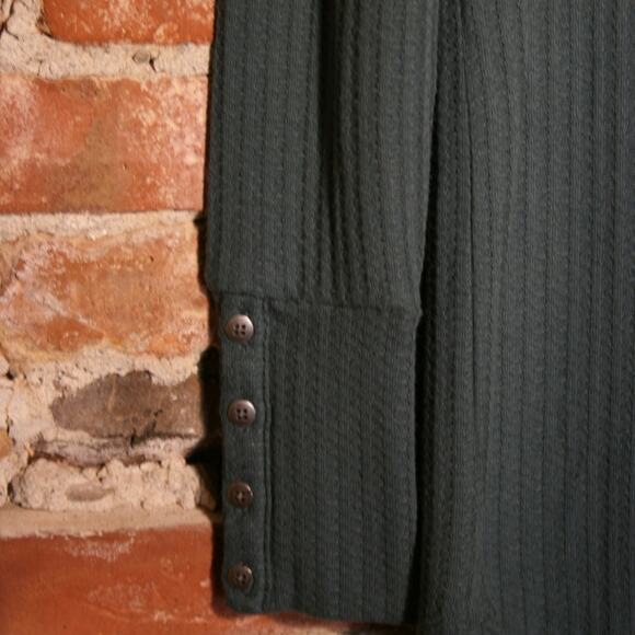 Chaser Waffle Knit Tee with Button Detailing - Picture 4 of 7